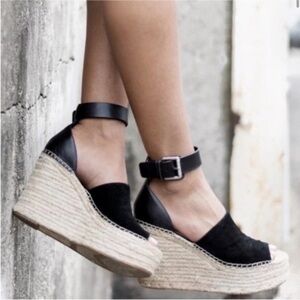 Marc Fisher Platform Espadrille Brand New Size 10 Black
